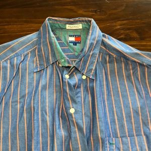 Hilfiger Large long sleeve blue striped shirt